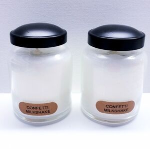 CONFETTI MILKSHAKE - A Cheerful Giver Baby Jar Single Wick Candle, 6 oz (2 pcs)